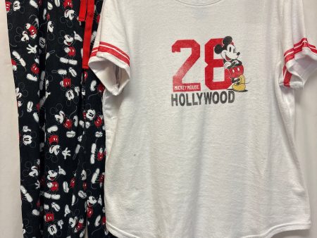 Pajamas 2pc By Disney Store In White, Size: Xl For Cheap