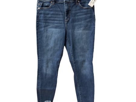 Jeans Skinny By Liverpool In Blue Denim, Size: 12 For Cheap