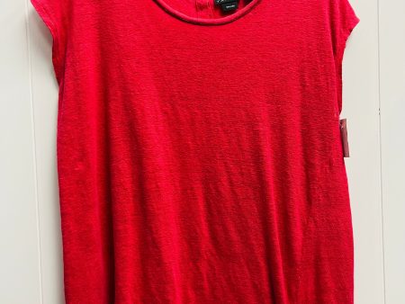 Top Short Sleeve By Tahari By Arthur Levine In Red, Size: L For Sale