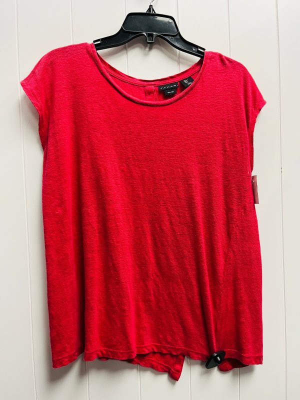 Top Short Sleeve By Tahari By Arthur Levine In Red, Size: L For Sale