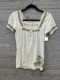 Top Short Sleeve By Maurices In Cream, Size: S on Sale