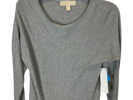 Top Long Sleeve Designer By Michael By Michael Kors In Grey, Size: S For Discount