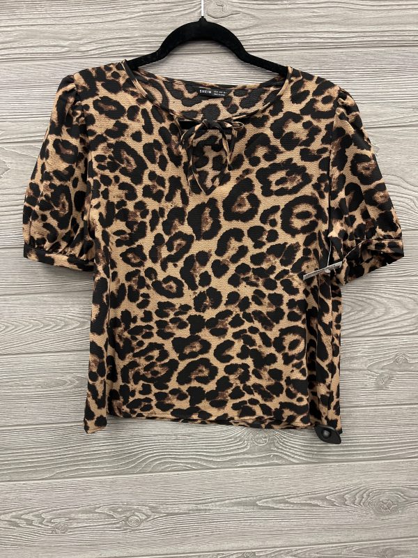 Top Short Sleeve By Shein In Animal Print, Size: M Online