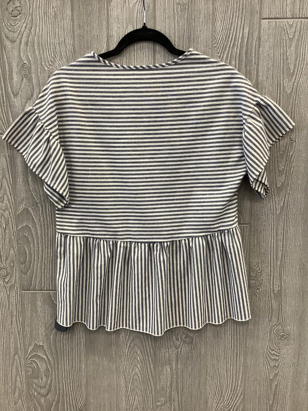 Top Short Sleeve By Orange Creek In Striped Pattern, Size: S Online Sale