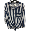 Top 3 4 Sleeve Basic By Eden & Olivia In Blue & White, Size: Xl Hot on Sale