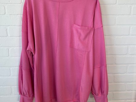 Top Long Sleeve By Pink Lily In Pink, Size: L For Discount