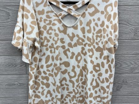 Top Short Sleeve By 7th Ray In Animal Print, Size: M For Cheap