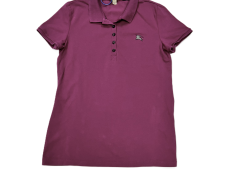 Purple Top Short Sleeve Designer By Burberry, Size: S For Sale