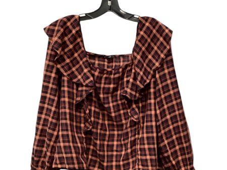 Top Long Sleeve By Madewell In Plaid Pattern, Size: Xl Discount