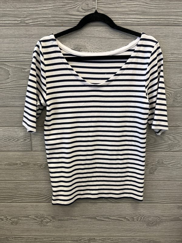 Top Short Sleeve By Gap In Striped Pattern, Size: L Online