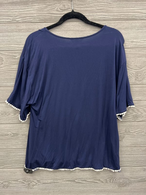 Top Short Sleeve By Soma In Navy, Size: M Fashion