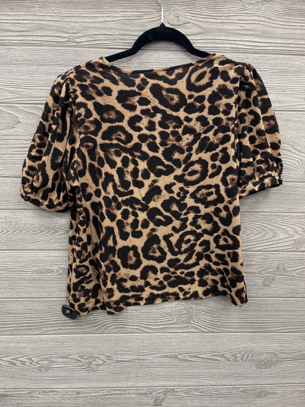 Top Short Sleeve By Shein In Animal Print, Size: M Online