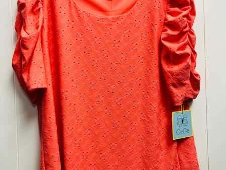 Top Short Sleeve By Cece In Orange, Size: Xl For Discount