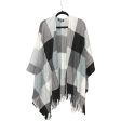 Shawl By Clothes Mentor In Black & White, Size: Osfm Cheap