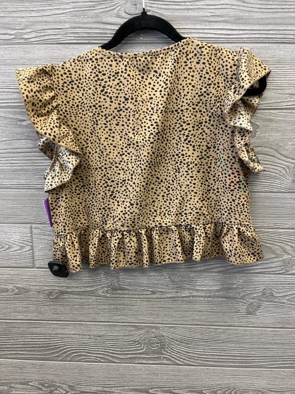 Top Short Sleeve By Shein In Animal Print, Size: S on Sale