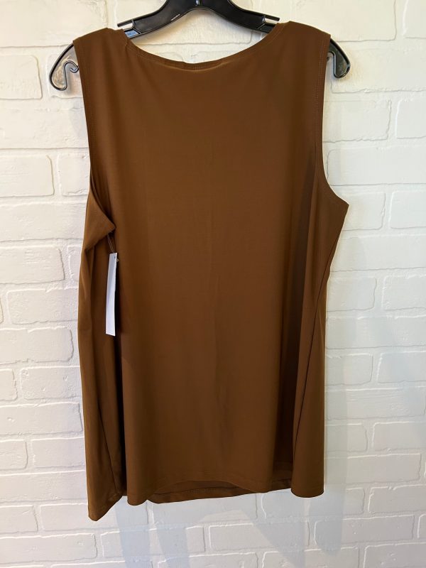 Top Sleeveless By ATTITUDES BY RENEE In Brown, Size: L Cheap