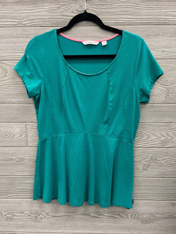 Top Short Sleeve By Isaac Mizrahi Live Qvc In Green, Size: M Online now