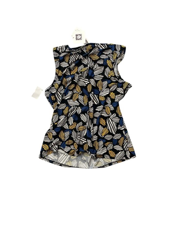 Top Sleeveless Basic By Anne Klein In Blue & Gold, Size: L Cheap