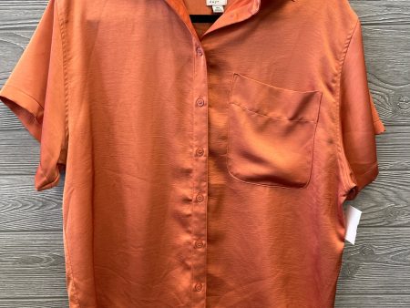 Top Short Sleeve By A New Day In Orange, Size: Xs Fashion