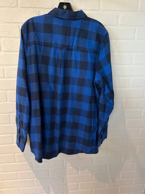 Top Long Sleeve By So In Black & Blue, Size: Xxl For Sale