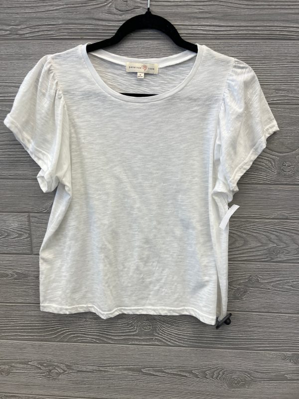 Top Short Sleeve By Clothes Mentor In White, Size: M For Sale