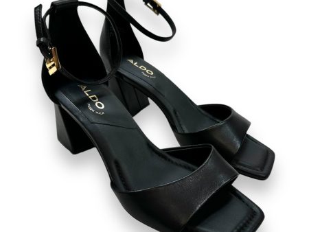 Sandals Heels Block By Aldo In Black, Size: 6 Sale