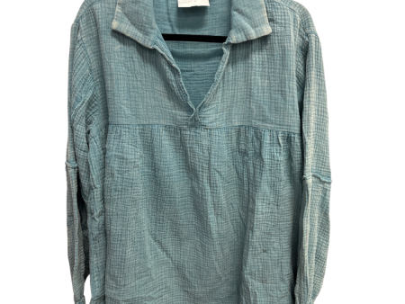 Top Long Sleeve By White Birch In Blue, Size: S Supply