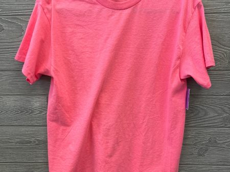 Top Short Sleeve By Gildan In Pink, Size: M Discount