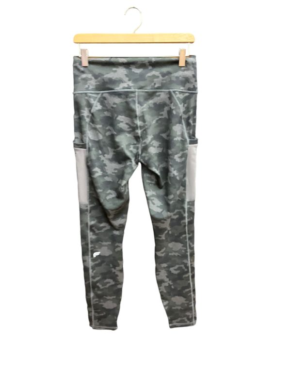 Athletic Leggings By Fabletics In Camouflage Print, Size: L Discount