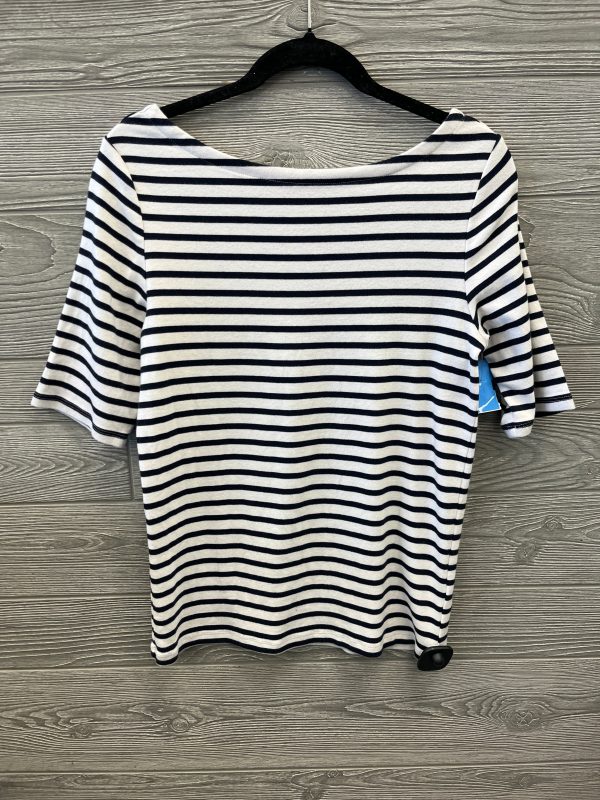 Top Short Sleeve By Gap In Striped Pattern, Size: L Online