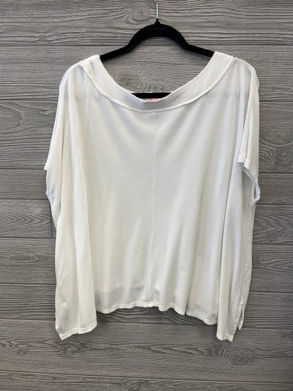 Top Short Sleeve By Pink Lily In White, Size: M Online Sale