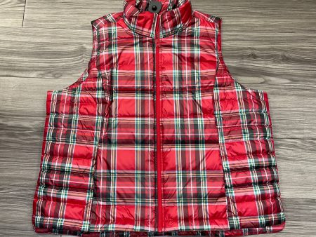 Vest Puffer & Quilted By Lands End In Plaid Pattern, Size: 2x Online now