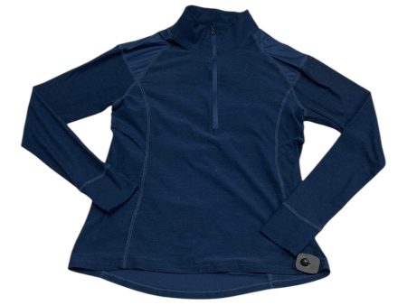 Athletic Top Long Sleeve Collar By Layer 8 In Blue, Size: M Supply