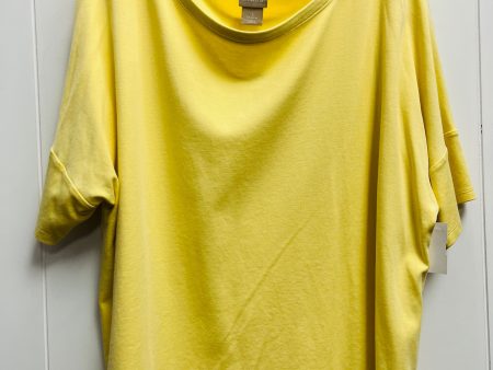 Top Short Sleeve By Chicos In Yellow, Size: Xl Hot on Sale