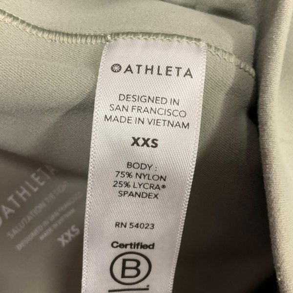 Athletic Leggings By Athleta In Green, Size: Xxs Online Hot Sale