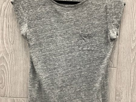 Top Short Sleeve By Loft In Grey, Size: M For Cheap