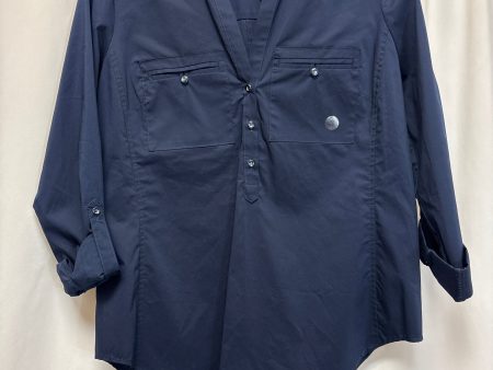 Top Long Sleeve By New York And Co In Blue, Size: S For Discount