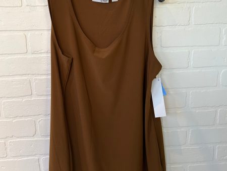 Top Sleeveless By ATTITUDES BY RENEE In Brown, Size: L Cheap