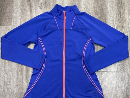 Athletic Top Long Sleeve Collar By The North Face In Blue, Size: L For Sale