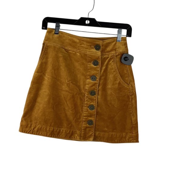 Skirt Mini & Short By Anthropologie In Yellow, Size: 0 Online Sale