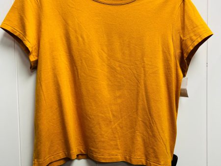 Top Short Sleeve Basic By Christian Siriano In Yellow, Size: L Cheap