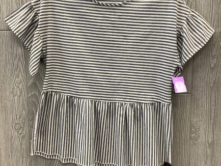 Top Short Sleeve By Orange Creek In Striped Pattern, Size: S Online Sale