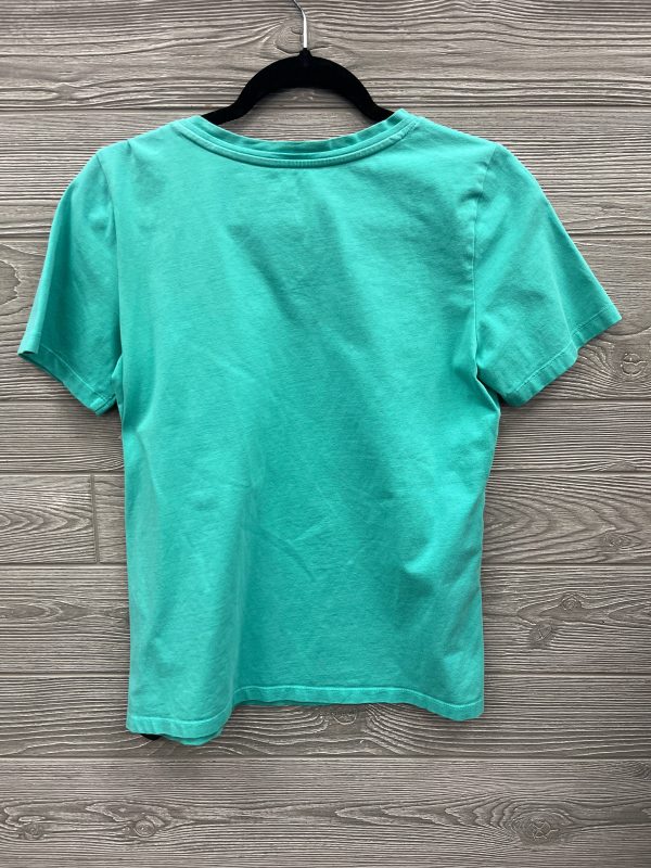 Top Short Sleeve Basic By Christopher And Banks In Aqua, Size: M Hot on Sale