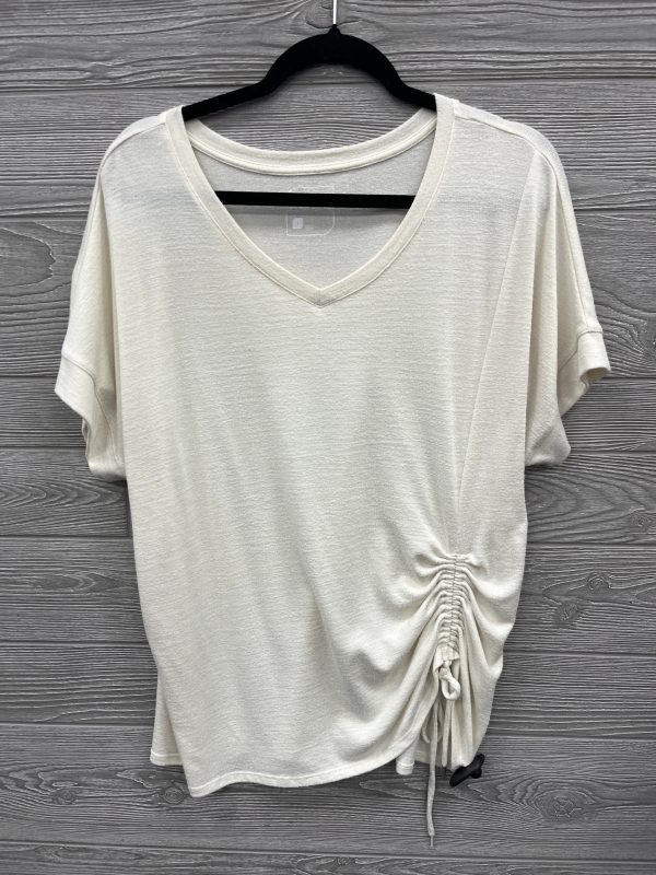 Top Short Sleeve By Stylus In Cream, Size: M For Cheap