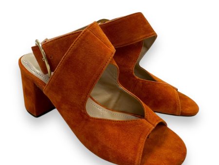 Sandals Heels Block By Charles By Charles David In Orange, Size: 5.5 Cheap