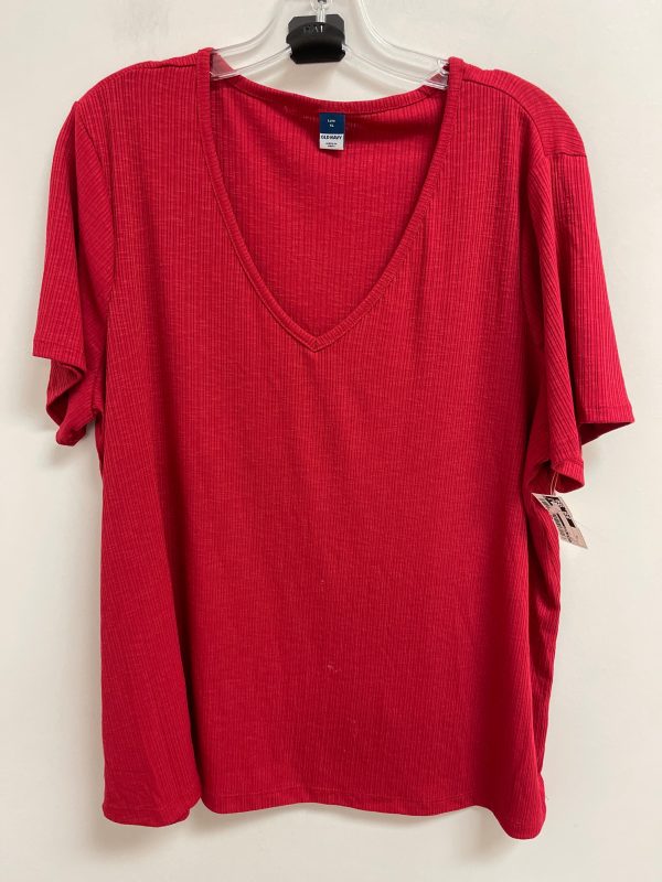 Top Short Sleeve By Old Navy In Red, Size: Xl Discount