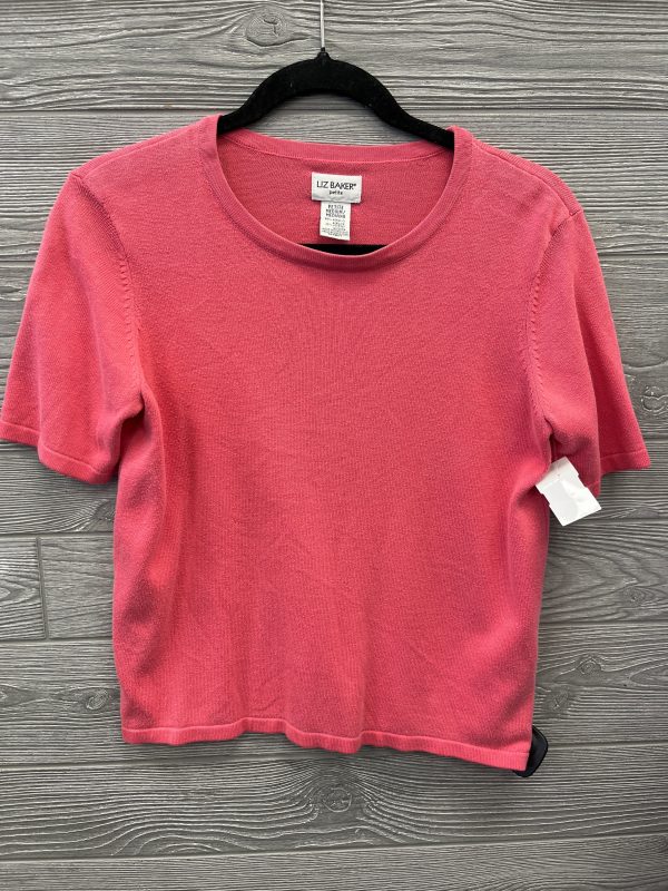 Top Short Sleeve By Liz Baker In Pink, Size: M Online Hot Sale