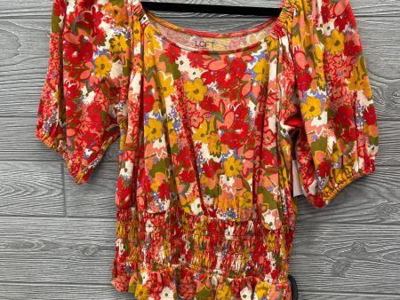 Top Short Sleeve By Loft In Floral Print, Size: M Fashion