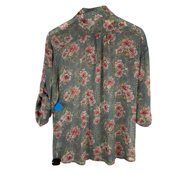 Top Long Sleeve By Pleione In Floral Print, Size: M For Discount