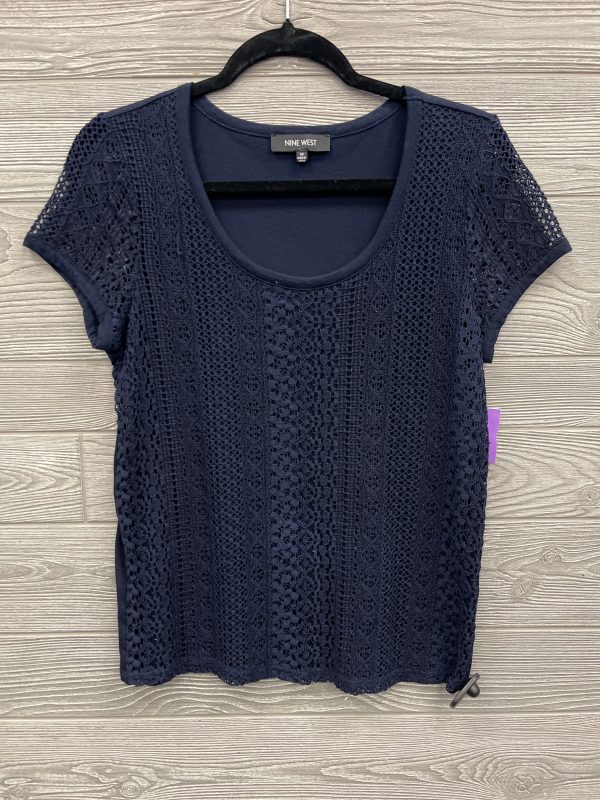 Top Short Sleeve By Nine West In Blue, Size: M Fashion